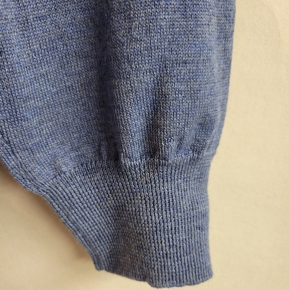 BLACK BROWN 1826 SIZE LARGE 100% MERINO WOOL VNECK SWEATER - Picture 4 of 7